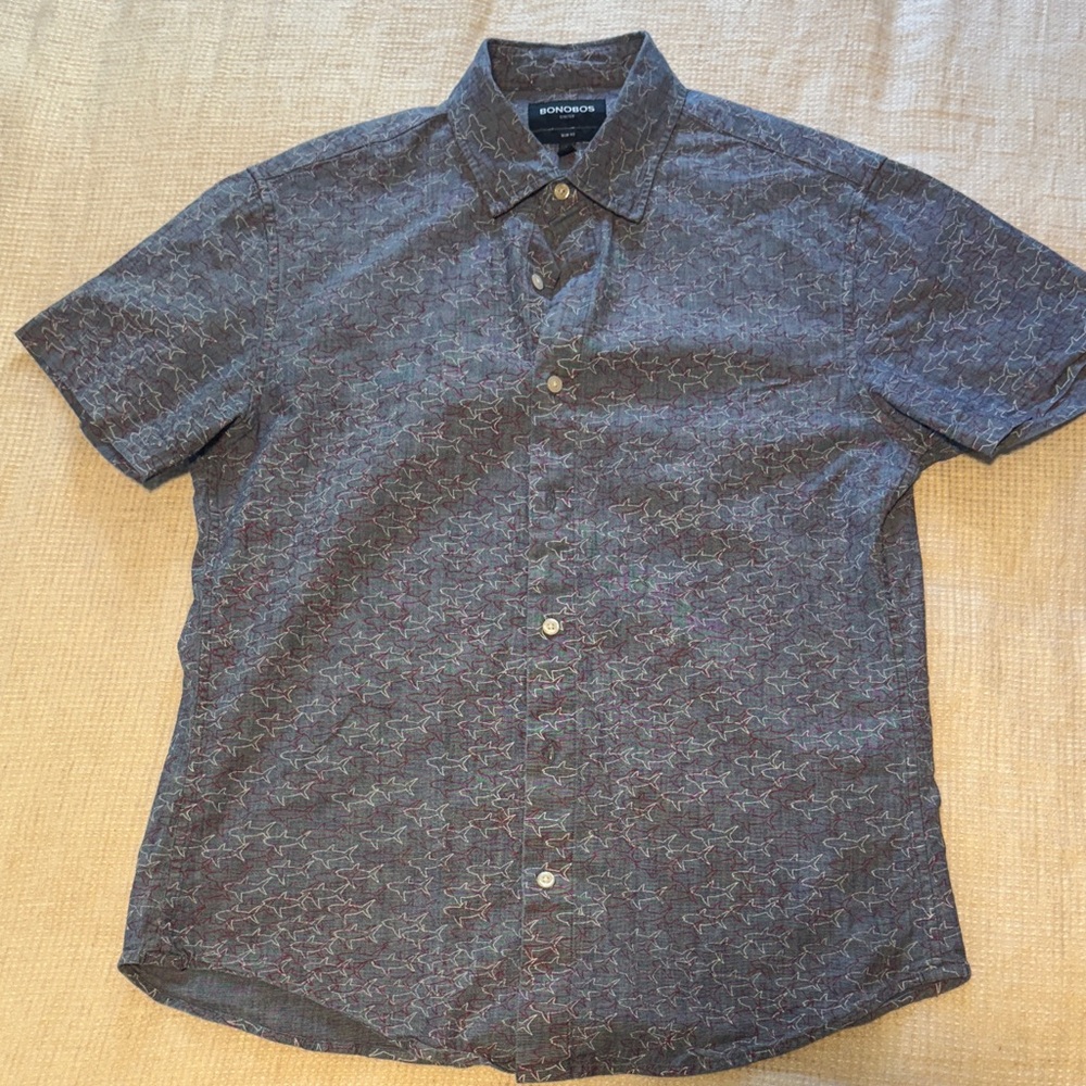 Bonobos Men's Shark Gray Short Sleeve Shirt